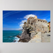 ancient castle in Camogli Poster