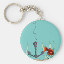 Ancre avec le porte - clé de poissons porte-clefs