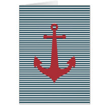 Ancre nautique rouge sur l'arrière - plan bleu ray cartes