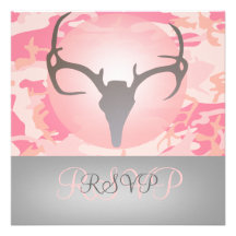 Andouillers et Camo de thème de chasse épousant RS Invitations