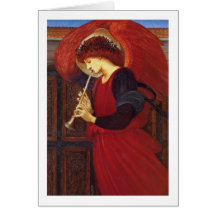 Ange avec la trompette, Burne Jones Carte De Vœux