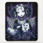 Ange blanc Mousepad de chat persan d'Elizabeth Tapis De Souris