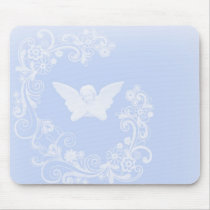Ange bleu tapis de souris