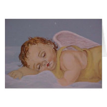 Ange de bébé de rêves doux cartes de vœux