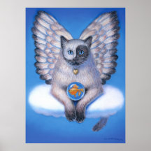Ange de Bouddha de zen de chat de Yin Yang d'affic