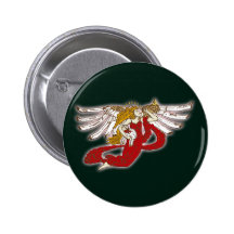 Ange de bouton de joie badge avec épingle