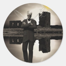 Ange de la mort adhésif rond
