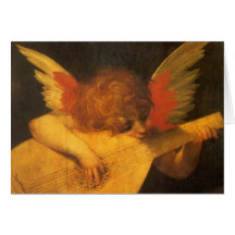 Ange de musicien par Rosso Fiorentino, art vintage Carte De Vœux