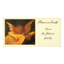 Ange de musicien par Rosso Fiorentino, art vintage Cartes De Vœux Avec Photo