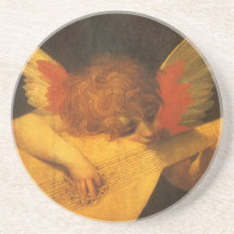 Ange de musicien par Rosso Fiorentino, art vintage Dessous De Verre