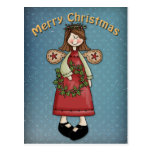 Ange de Noël avec la guirlande cartes postales