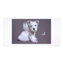Ange de Westie Photocarte Customisée