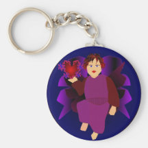 Ange des coeurs porte-clef