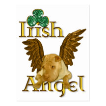 Ange d'Irlandais de chien de Shar Pei de Chinois d Carte Postale
