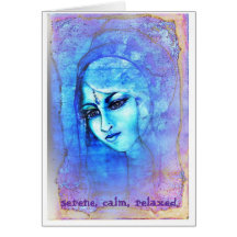 Ange d'Ondine~Water 'serein, palourde, relaxed Cartes De Vœux