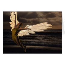 Ange du coucher du soleil d'or (poème) carte