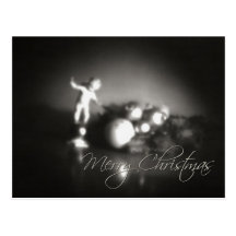 Ange et guirlande • Carte postale de Noël