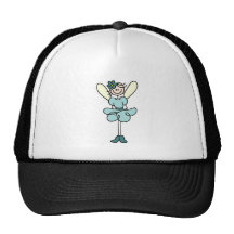 Ange féerique dans le chapeau turquoise casquette de camionneur