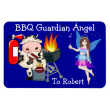 Ange gardien de BBQ - SRF Magnets Rectangulaire