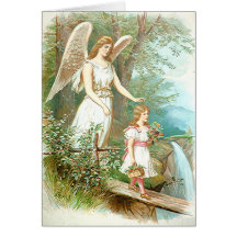 Ange gardien et fille carte