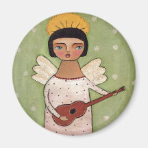 Ange jouant la guitare magnets pour réfrigérateur