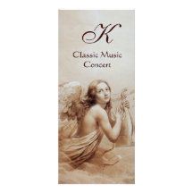 ANGE JOUANT LYRA AU-DESSUS des NUAGES, monogramme Invitation