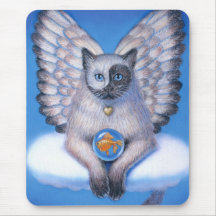 Ange "Kitty Yin Yang" Mousepad de chat Tapis De Souris