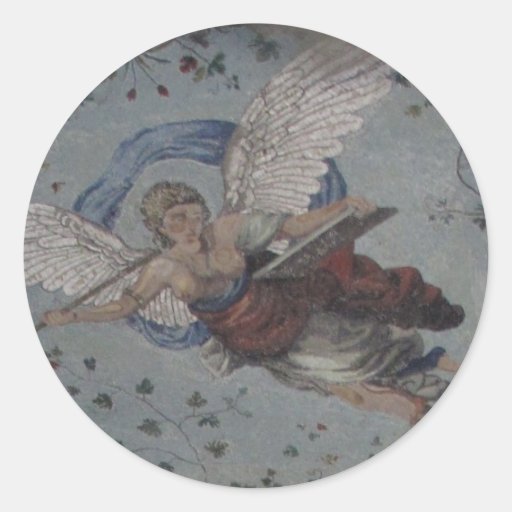 Ange lunatique avec la trompette - la Renaissance Autocollants