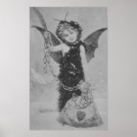 Ange mauvais vintage de cupidon pour les coeurs de posters