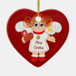 Ange mignon avec l'ornement de coeur, d'étoile et 