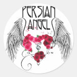 Ange persan autocollants ronds