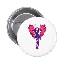 ange rouge parler pêcher badges avec agrafe