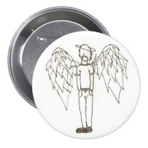 Ange timide d'Emo Badges