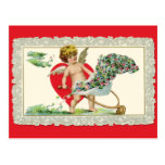 Ange vintage adorable Valentine Carte Postale