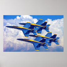 Anges bleus dans l'affiche de nuages