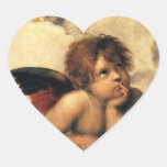 Anges de Sistine Madonna par Raphael Raffaello Autocollants En Cœur