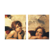 Anges de Sistine Madonna par Raphael Raffaello Toile Tendue Sur Châssis