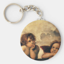 Anges de Sistine Madonna par Raphael Sanzio Porte-clé