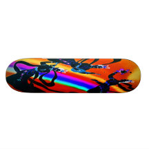 Anges et arc-en-ciel de musique plateau de skate