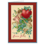 Anges et salutations vintages de Valentine de coeu Cartes
