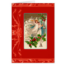 Anges joyeux de Noël et carte de Bells argentées