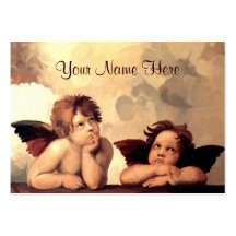 Anges Raffaelo Sanzio de Sistine Madonna Cartes De Visite Professionnelles