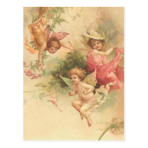 anges vintages carte postale