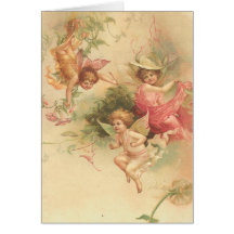 anges vintages cartes de vœux