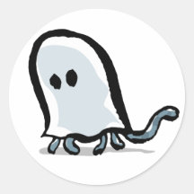 animal de fantôme adhésif rond