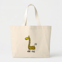 animal mignon de bande dessinée sac en toile