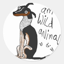 Animal sauvage d'AM Adhésif Rond