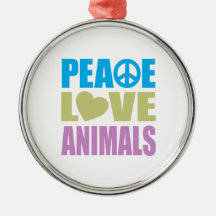 Animaux d'amour de paix ornements