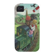 animaux de bande dessinée appréciant un voyage en  coques iPhone 4/4S