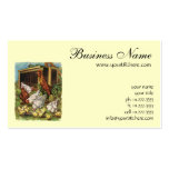 Animaux de ferme vintages, coq, poules, poulets cartes de visite personnelles